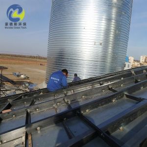 Flat Bottom Or Hopper Bottom Spiral Steel Silo Galvanized Steel Silo For Grain