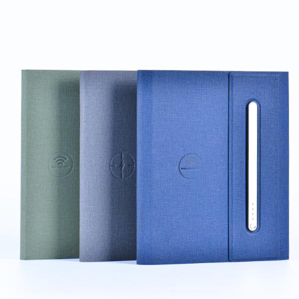 Quality PU Leather Diary Meeting Power Bank Notebook Clothbound Vogue for sale