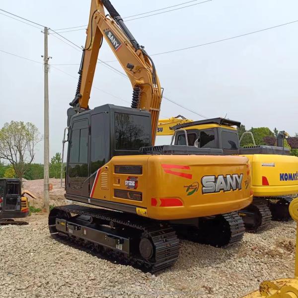 Used Sany SY135C Excavator with 0.6M³ Bucket Capacity and Original Hydraulic Valve