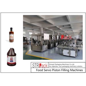 Lobe Pumps Automatic Liquid Filling Machine For Chunk Paste