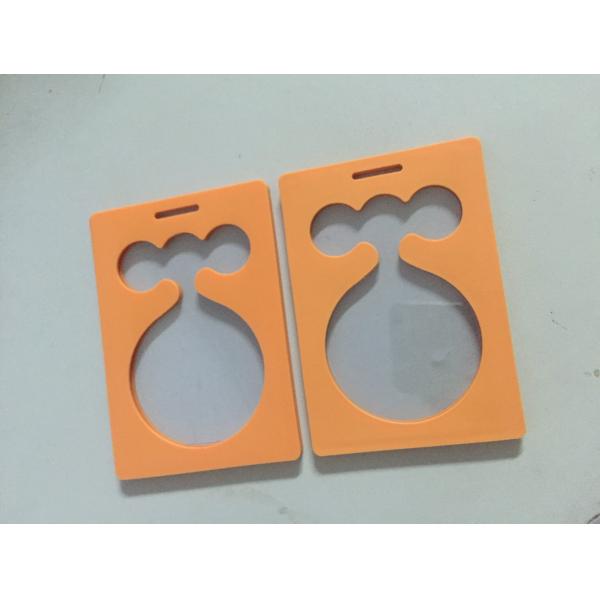 Buy cheap High Quality Orange Soft PVC Name Card Pouch With Clear PVC Insert For Exhibition Card Tag from wholesalers