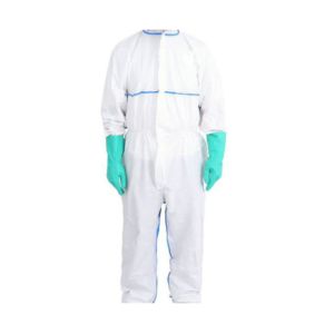 China Full Body Disposable Coveralls PP PE Nonwoven Disposable Chemical Suit on sale