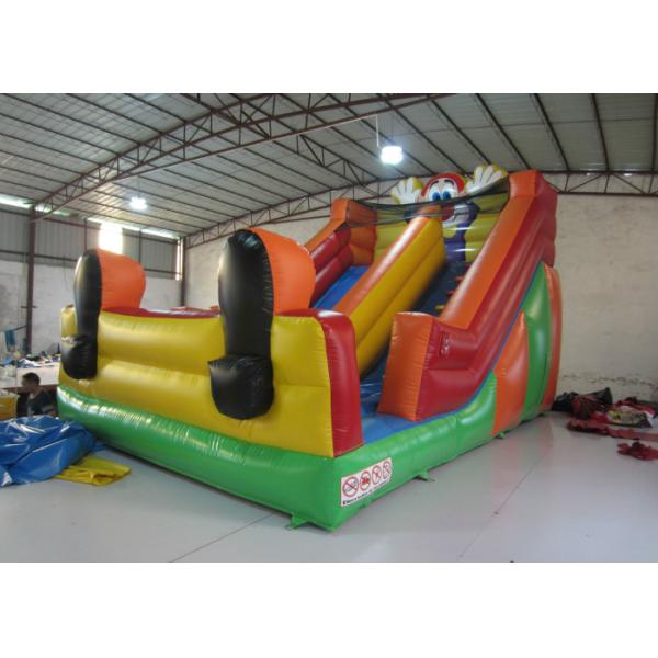 Funny Inflatable Clown Double Water Slide , Waterproof Standard Inflatable Dry