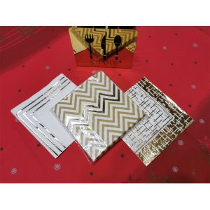 Buy cheap Christamns Disposable Gold Foil Napkin party cocktail napkins Luxury Ry And ECO product