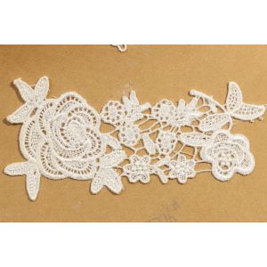 China ODM Bridal Trims And Appliques , Romantic Floral Lace Applique on sale