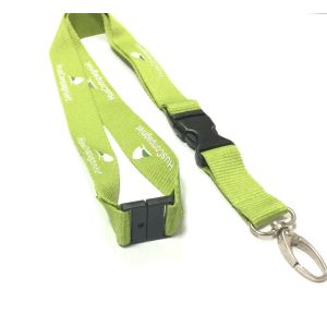 Silk Screen Printing Identification Custom Polyester Lanyards With Egg Hook