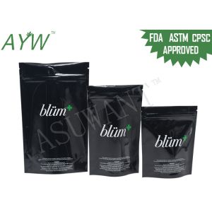 Buy cheap Durable resealable one side clear zipper top for tablets / power / weed packaging stand up bag product