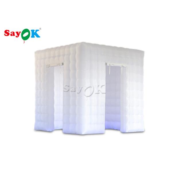 Christmas Photo Booth SGS Inflatable Cube Photo Booth With Two Doors For Wedding