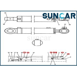 Buy cheap PE01V00005R100 Swing Cylinder Replacement Seal Kit Fits Excavator CX14 Case Construction from wholesalers