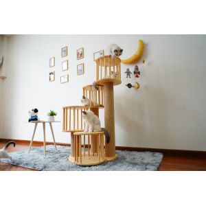 Durable House Kitten Cat Climbing Tree Tower Condo With Scratching Posts