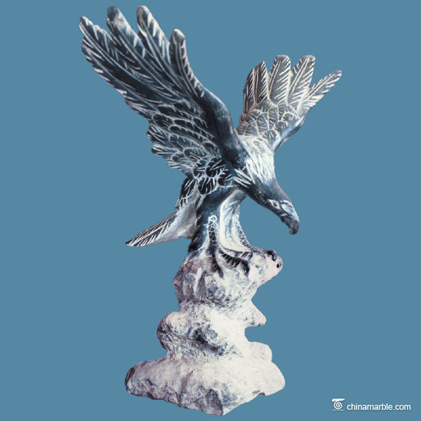 Buy cheap Black And White Marble Stone Carving Sculpture Eagle Statue Animal Figurines from wholesalers