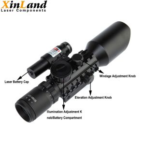 3-10x42 Red Laser Multiple Magnification Riflescopes Illuminated Crosshair