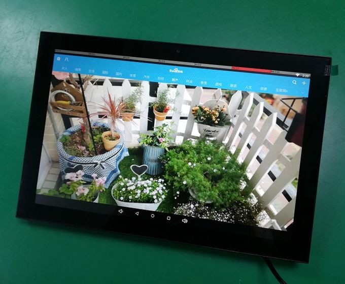 Buy cheap Glass Wall Mount Android POE 10.1 Inch Tablet With NFC Reader LED Light Bar For Office from wholesalers