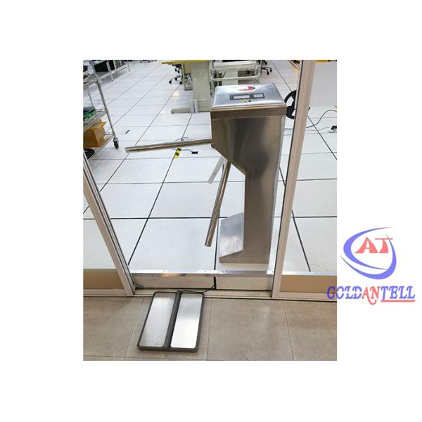 Electric Automatic Vertical Tripod Turnstile Gate With Card Reader ESD Foot
