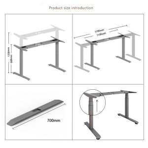 SPCC Steel/Iron Design Library Lounge Boardroom Height Adjustable Desk Stand for