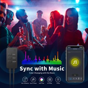 Buy cheap LED String Light Outdoor Waterproof Fairy Lights Smart LED Garden Light for Decoration WiFi Bluetooth Work With Alexa & Google from wholesalers