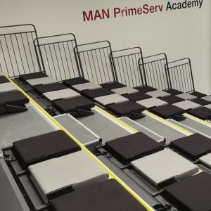 Buy cheap Retractable Telescopic Gym Bleachers Rear Folding For Concert Hall from wholesalers