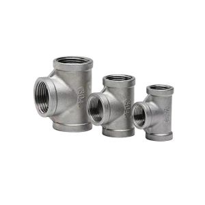 Water Pipe End Connection Welded Stainless Steel Regular Tee with Female Thread