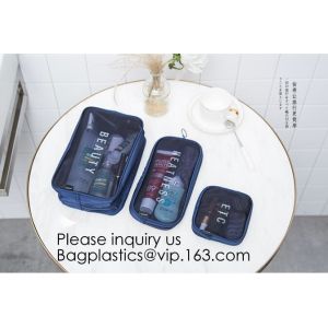 Buy cheap Men and Women Mesh Cosmetic Pouch Set Toiletry Bags See Through Travel Makeup Organizer,mesh cosmetic pouch nylon cosmet from wholesalers