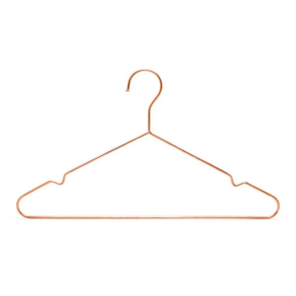 Quality Wrinkle Free Copper Plated Metal Wire Coat Hangers for sale