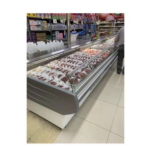 Multifunctional Glass Square Refrigerated Deli Showcase Single temperature Deep