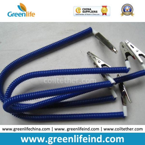Buy cheap Security Elastic Napkin Coil Tether Holder Blue Spring Clips from wholesalers
