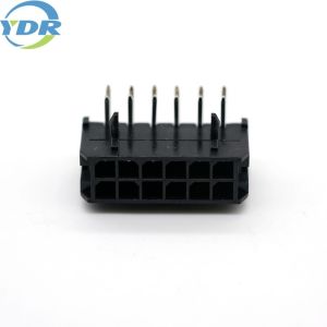 90 Degree Vertical Molex 12 Pin Connector LCP Tin Plated Material