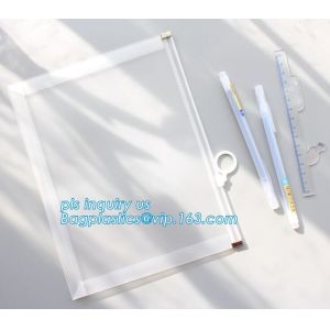 PVC slider k bag for stationery, file,school kids, stationery packaging zipper