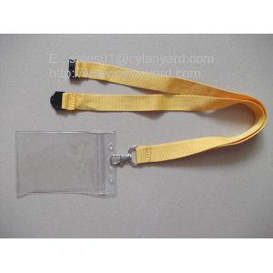 Buy cheap Discount plastic badge holder lanyard with plastic breakaway, polyester ribbon, from wholesalers