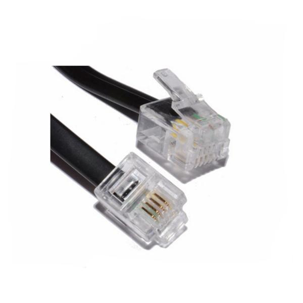 Quality RJ11 RJ12 Spiral Telephone Cable 6ft 24AWG 350MHz Shielded for sale