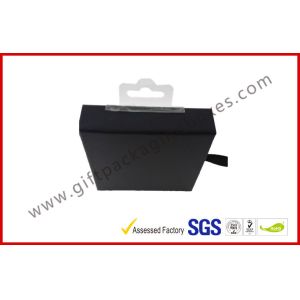 Buy cheap Foldable Hanger Electronics Packaging , Customized Matt Black Drawer Box from wholesalers