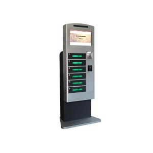 Buy cheap Public Mobile Cell Phone Charging Station Kiosk Banknote Operated With LED Light Inside Lockers from wholesalers