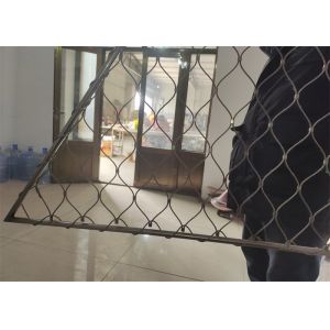 304 Stainless Steel Cable Mesh PVD Galvanized Surface For Decoration