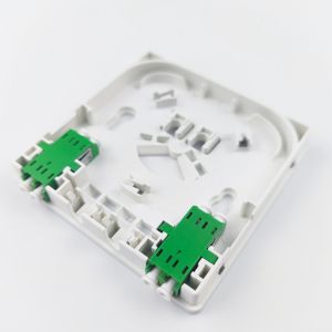 2 Cores LC APC Plastic Faceplate Fiber Optic Socket Panel for Indoor in FTTH