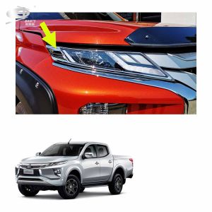 Buy cheap Chrome Head Light Cover Abs For Mitsubishi Triton L200 Matte Black 2019-On from wholesalers