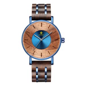 Buy cheap Alloy Wood Diameter 42mm 3ATM Waterproof Quartz Watch from wholesalers