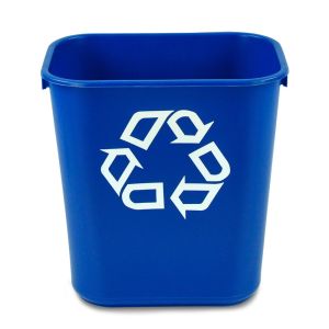 15L Lidless Small Plastic Trash Can For Office Household Recycle Garbage Can