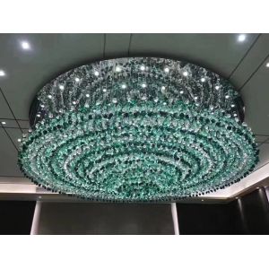 Buy cheap Lobby Crystal Round Shape Custom Chandelier Pendant Lamp K9 from wholesalers