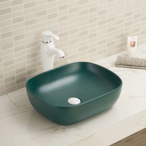 Buy cheap 500mm 600mm Rectangular Countertop Basin With Overflow from wholesalers