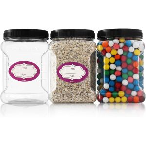 Buy cheap 380ml Plastic Screw Cap Jars 20cmx20cm Plastic Cookie Containers from wholesalers