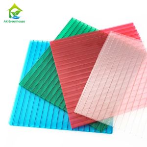2.1m Width 2 Layers PC Hollow Board UV Resistant Greenhouse Cover Materials