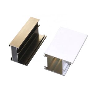 Champagne Anodized T Shape Aluminium Door Profiles