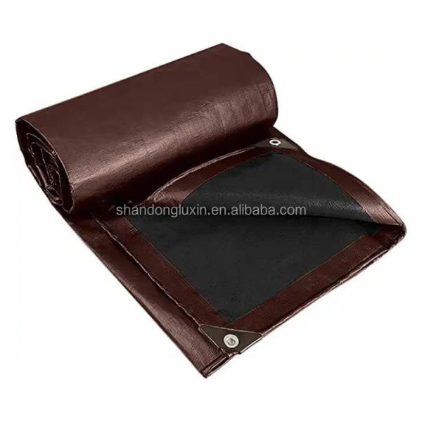 Quality Custom Logo Blue Polyethylene Tarpaulin Waterproof Tarp for Outdoor Truck Protection for sale