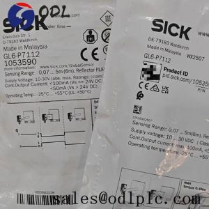 Buy cheap Sick GL6-P7112 Mini photoelectric sensor, reflective, dual lens, 5-meter, visible red, PNP, M12 connector from wholesalers