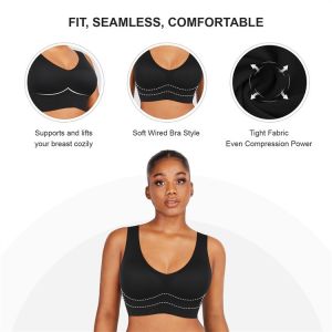 Buy cheap Black Body Shaping Invisible Push Up Bra with Underwire Support Knitted Weaving Method from wholesalers