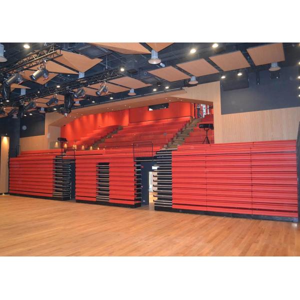 Upholstered Bench Retractable Platform System / Comfortable Retractable Stadium