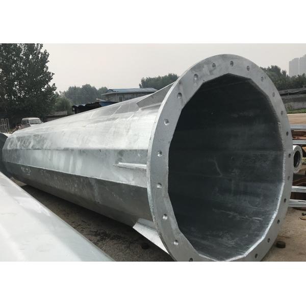 Quality Signal Communication Monopole Cell Tower , 55m Monopole Telecommunications Tower for sale