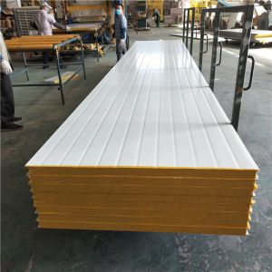 Buy cheap sound insulation prefabricated house 50mm rock wool embossing sandwich panel from wholesalers