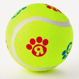 Buy cheap 4inch pet toy tennis ball with custom logo printed from wholesalers