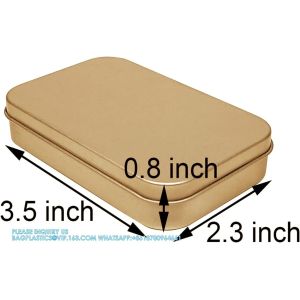 Buy cheap Metal Rectangular Empty Hinged Tins - Pack Of 40 Silver Mini Portable Box Small Storage Kit & Home Organizer With Lids from wholesalers